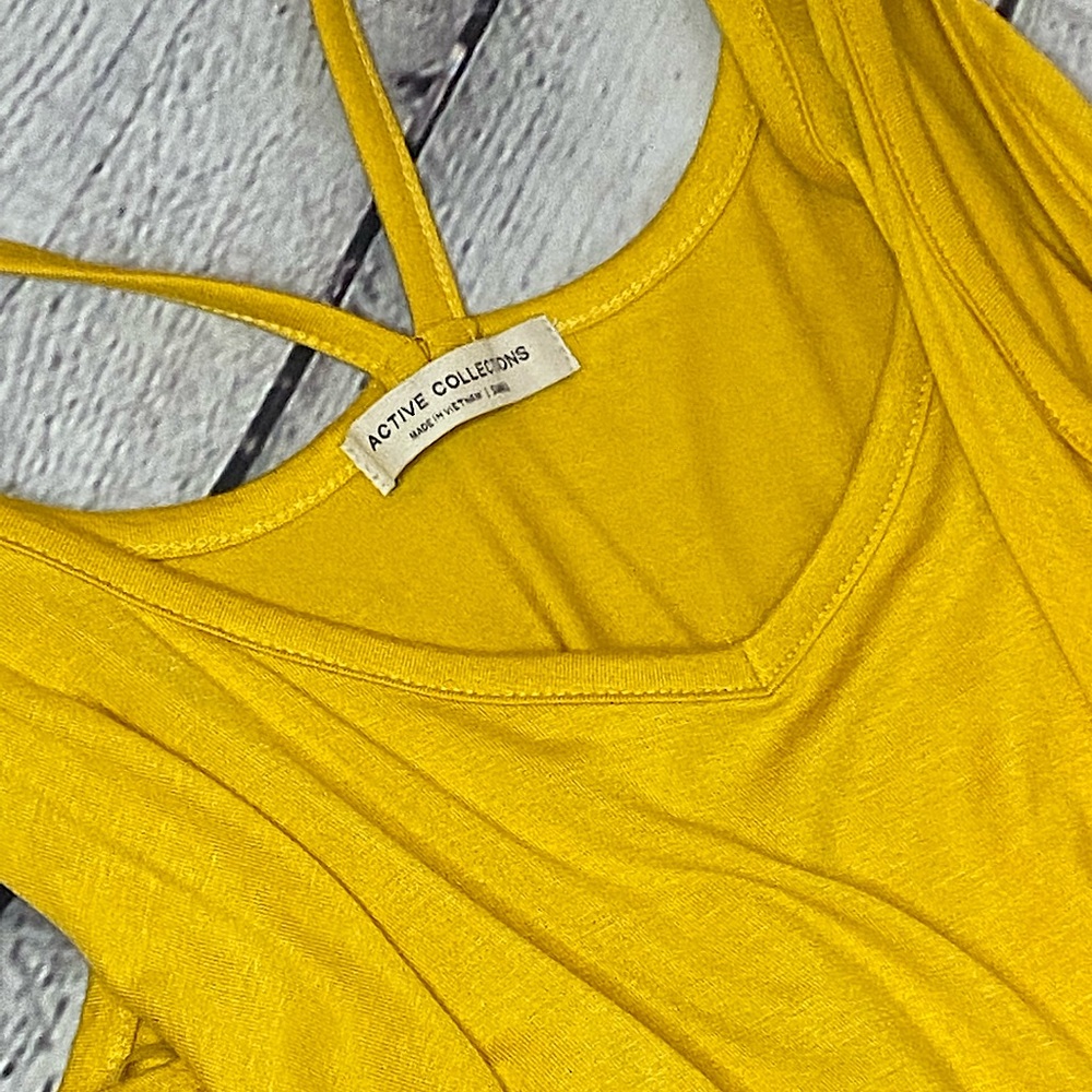 NWT. Active USA Soft Yellow Tank Top